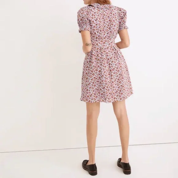 Madewell Rust Floral Midi Dress 10 - Picture 12 of 14